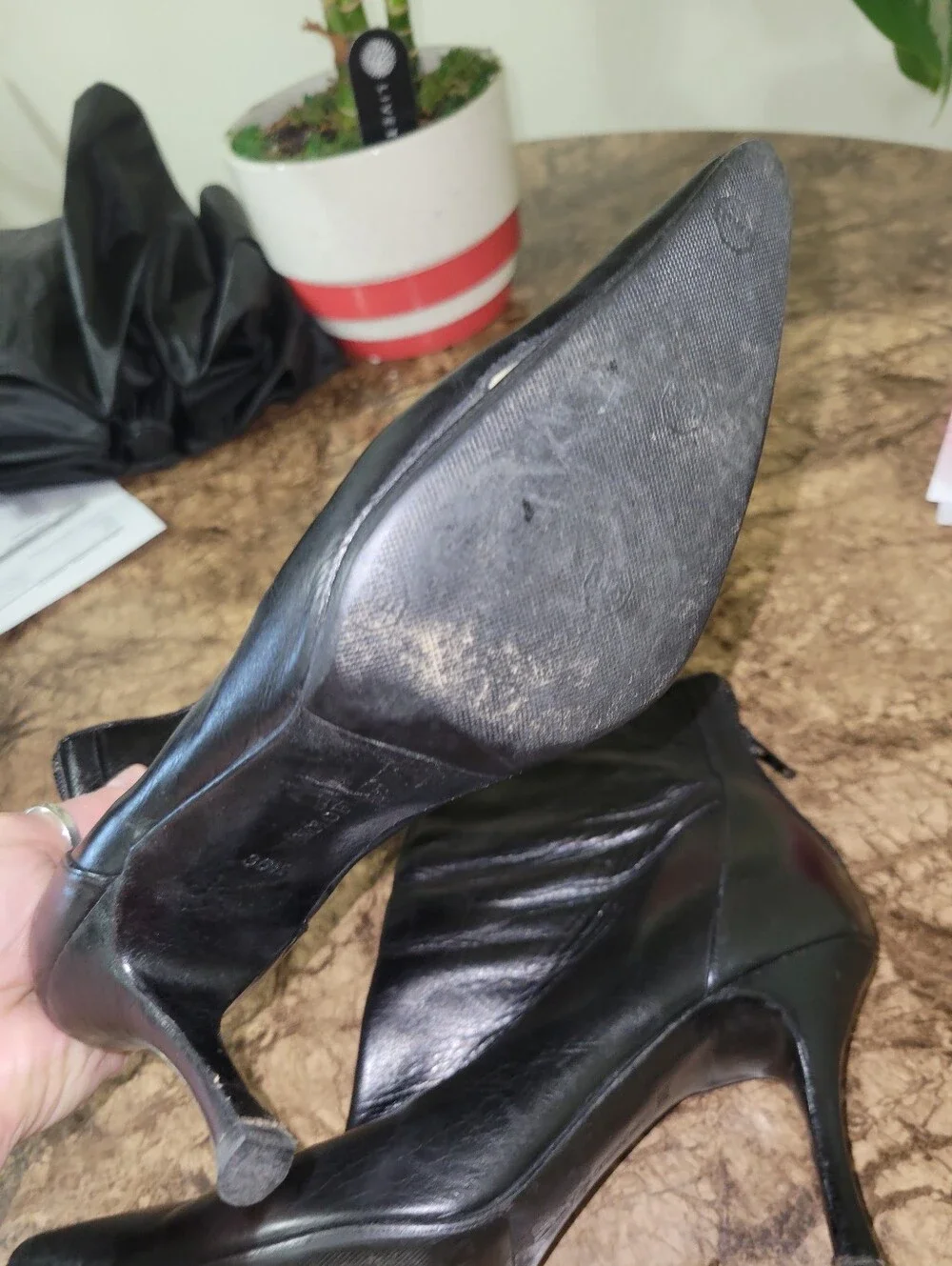 Manolo Blahnik Lambskin Leather Black Ankle Booties 36.5